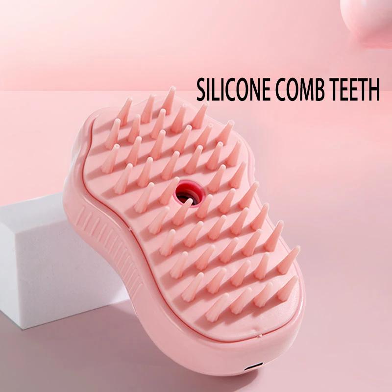 Perie cu abur pentru pisici Perie aburită pentru câini 3 în 1 pulverizator electric Pisicuță Perie de păr pentru pisică pentru masaj Pieptene pentru îngrijirea animalelor de companie Piepteni pentru îndepărtarea părului Materiale de îngrijire