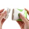 Electric Nail Clipper, 2 in 1 Safe Nail Clipper with Light, Quick   Care Nail File, Easy Cleaning, White and Green Mix, 10 x 6 x 2 cm, Battery