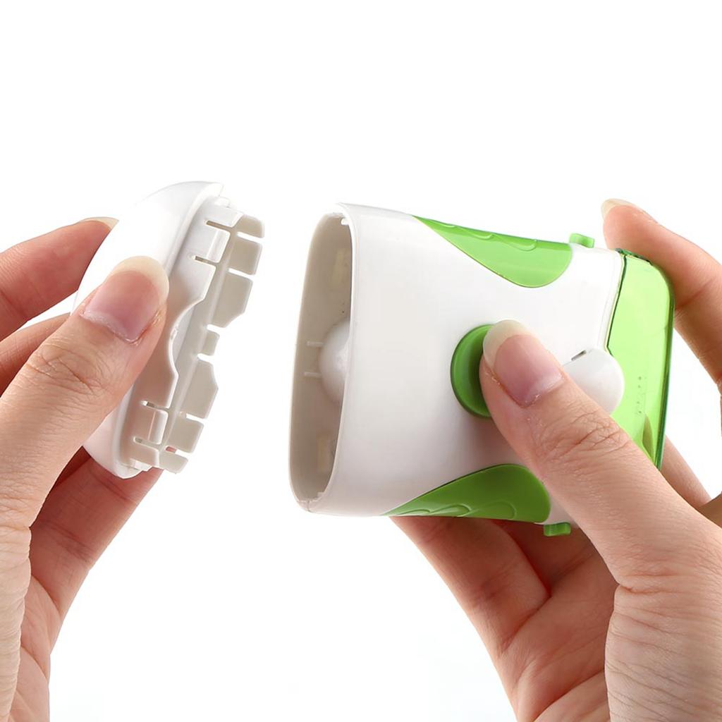 Electric Nail Clipper, 2 in 1 Safe Nail Clipper with Light, Quick   Care Nail File, Easy Cleaning, White and Green Mix, 10 x 6 x 2 cm, Battery