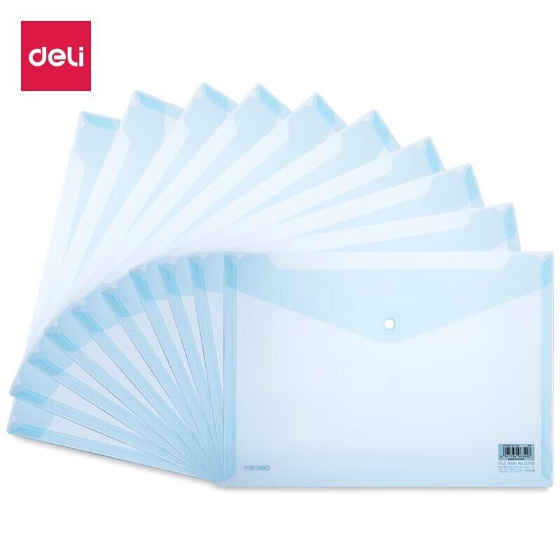 Deli A4 Plastic Snap File Folder, 40-Pack