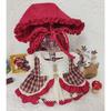 niannyyhouse 20cm Plush Clothes Red Short Cape Dress Cotton Doll Accessories Dress-Up