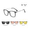 3-in-1 Polarized Magnetic Clip-On Glasses: Night Vision Sunglasses & Prescription Anti-Blue Light Myopia Frames