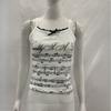 Y2K summer note pattern printed trendy camisole vest with bow decoration