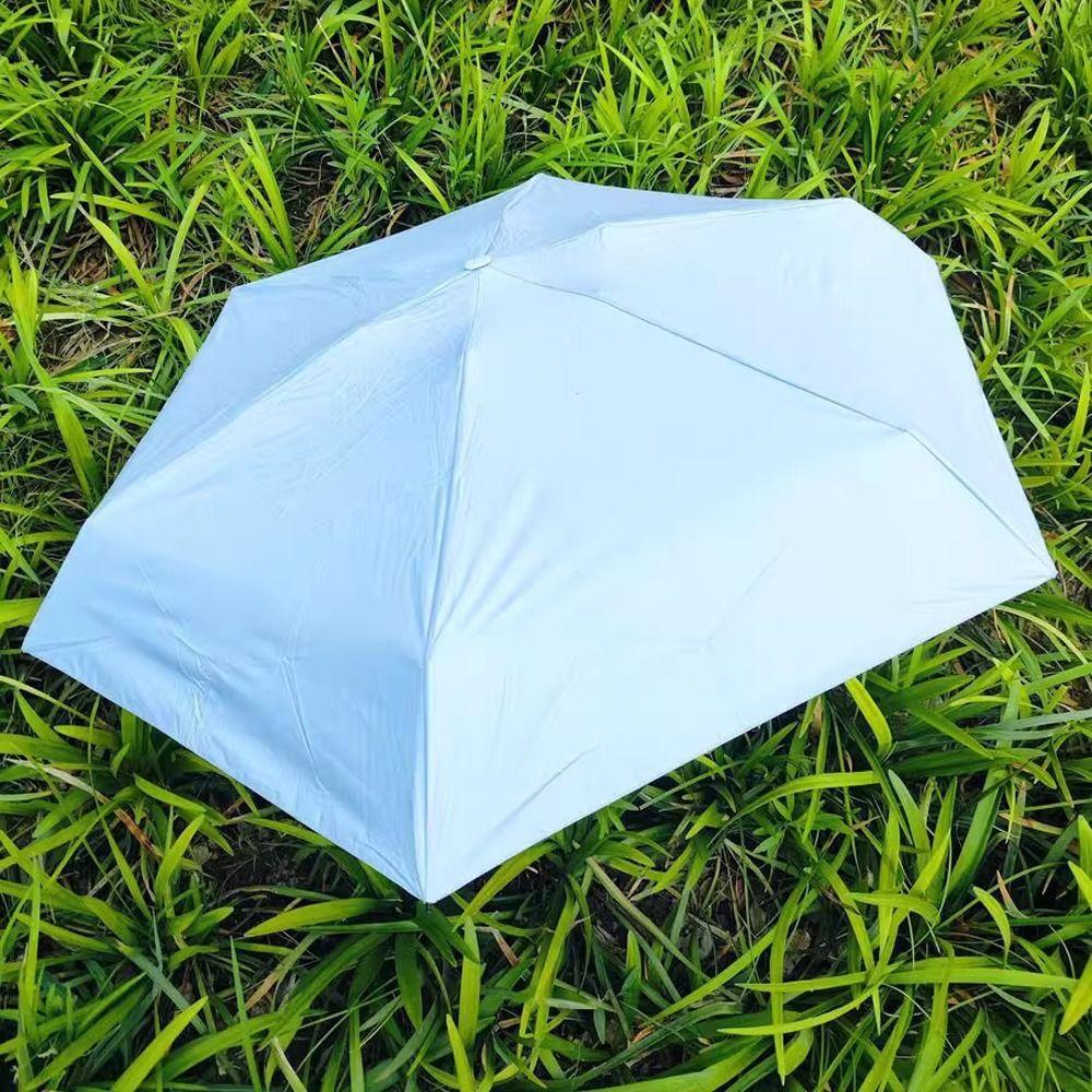 UV Protection Pocket Sunscreen Umbrella Solid Color Dual-Use Umbrella Travel Use