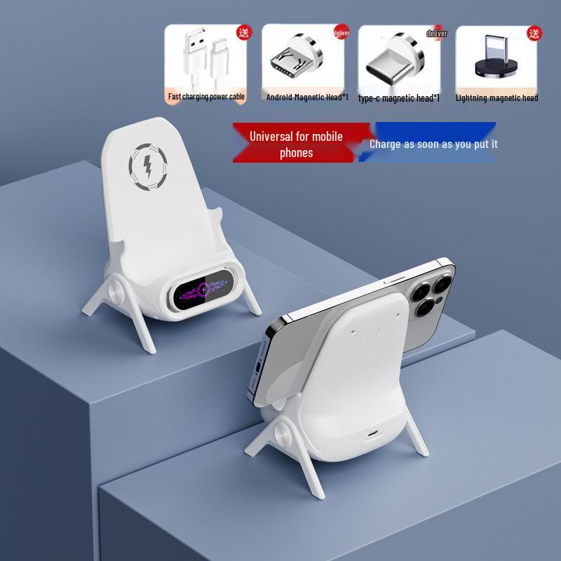 2025 Universal Magnetic Wireless Charger Stand - Fast Charging for Phones and Desktops
