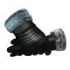 Winter Men's New Hairy Touch Screen Leather Gloves for Outdoor Riding, Cold-proof and Warm, Thickened Rainproof Motorcycle Cotton Gloves