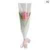 Knitting Flower Rose Tulips Single Bouquet Simulation Flower Home Decoration Wedding Hand-Knitted Crochet Fake Floral