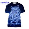 Tiger 3D Cool T-shirt Fashion Men's Animal Art Tiger T-shirt Harajuku Novelty  Hip Hop Unisex  Street Short Sleeve