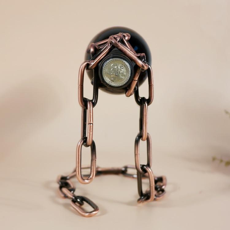 Magische Schwebe Eisenkette Weinregal Metallkette Hängender Weinflaschenhalter Bar Schrank Ausstellungsständer Regalhalter Heimdeko