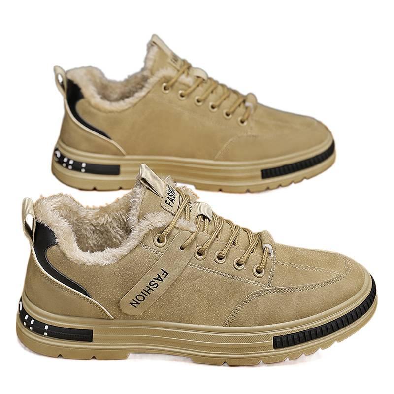 Labor Insurance Shoes Winter Work Fleece Thermal Cotton Shoes Low-top Martin Boots