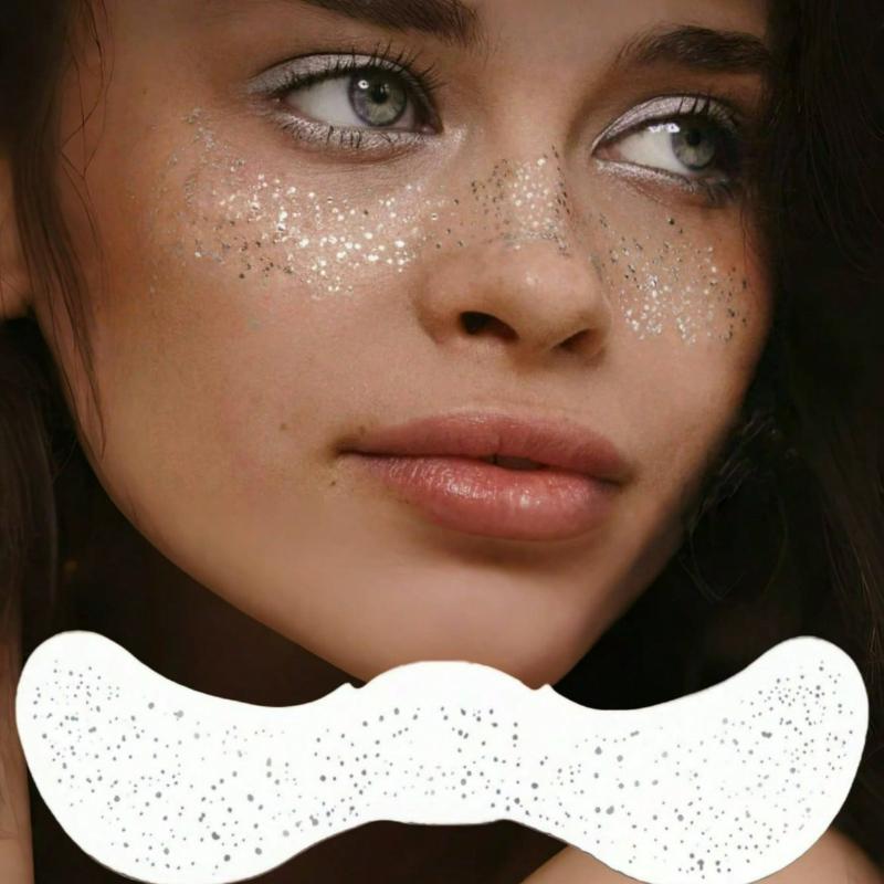 6 Fogli Lentiggini Glitter Lentiggini Scintillanti Per Donne Lentiggini Glitter Tatuaggio Viso Impermeabile Adatto Per Danza Musica Festa Trucco