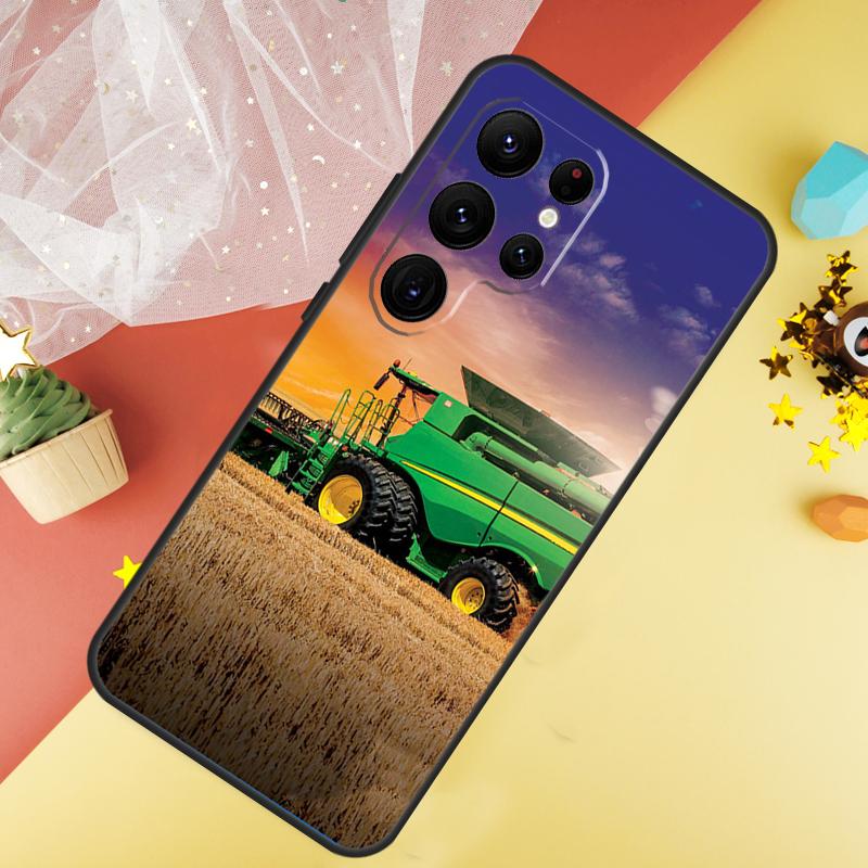 Farm Vehicle Tractor Case For Samsung Galaxy S22 S23 S24 Ultra S8 S9 S10 Plus Note 10 20 Ultra S20 S21 FE Cover