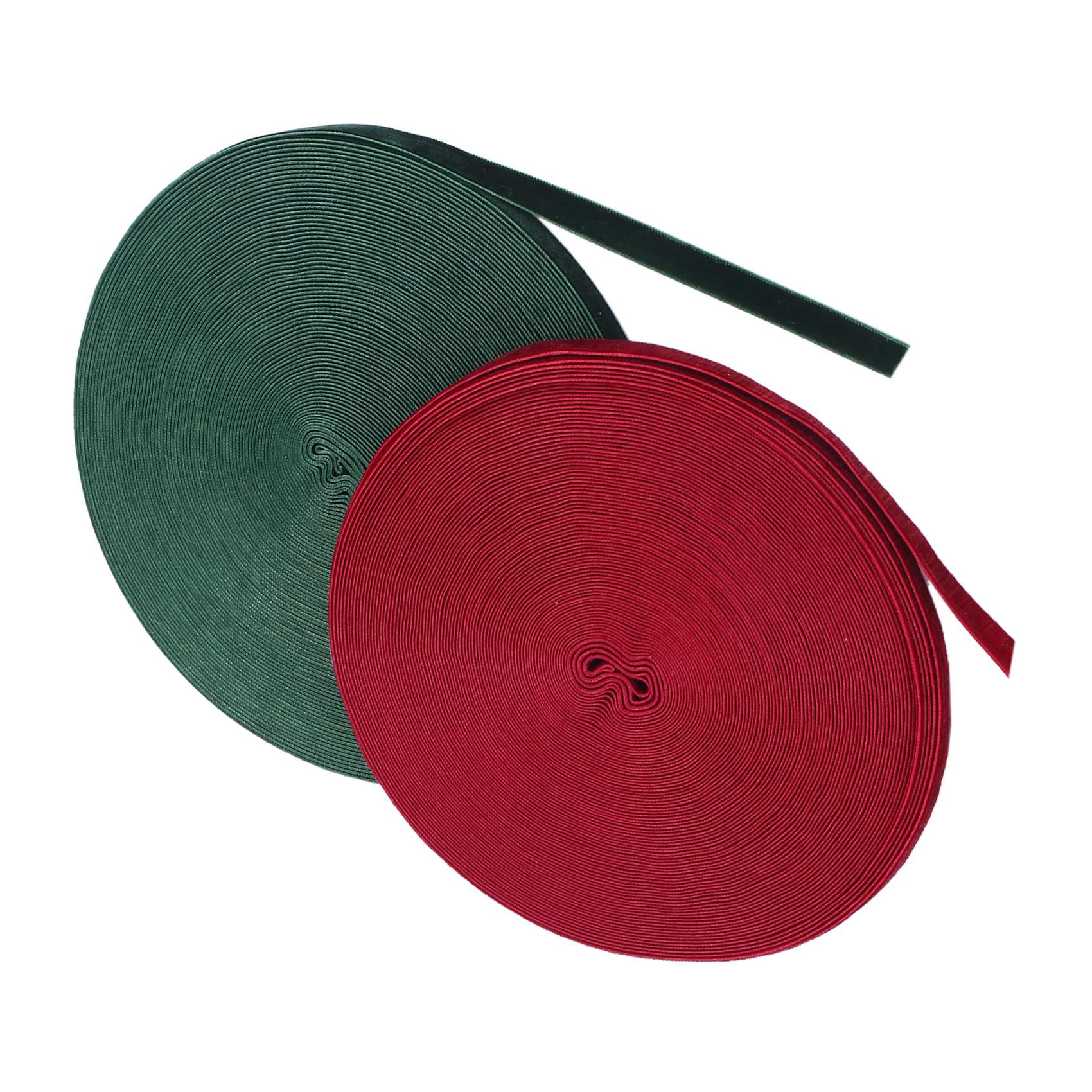 T02C!2 Pcs Christmas Velvet Ribbon Single Face Ribbon Solid Color Satin Velvet Ribbon For Christmas Wedding Wrapping Favors
