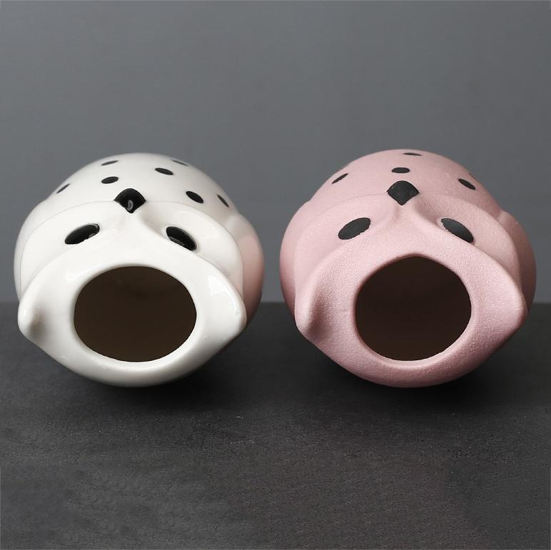 Vaso Gufo Creativo Vaso Idroponico in Ceramica Decorazione Fiori Secchi Composizione Floreale Decorazione per la Casa Ornamento Artistico da Tavolo