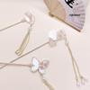 Retro Butterfly Fan Tassel Hairpin for Women: New Style Hanfu Accessory