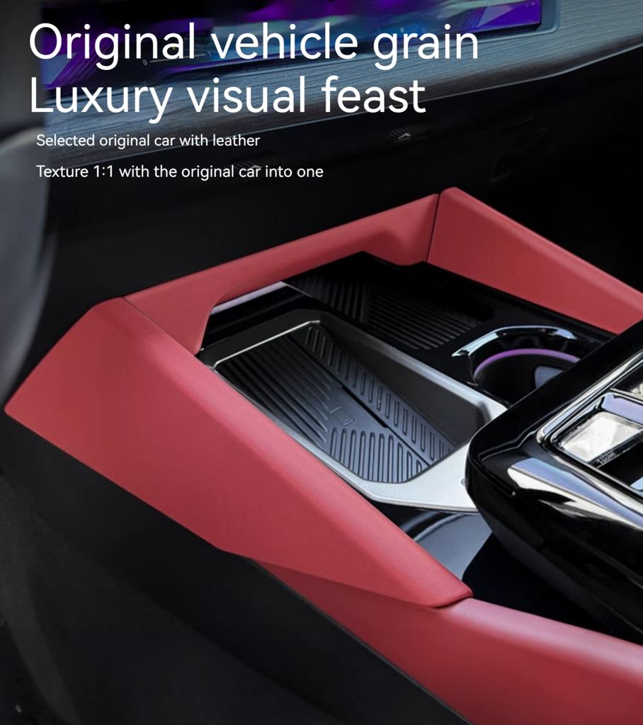 ABS Vaganza leather Central Control Gear Side Decorative Strips For BMW 5 Series G60 2025-2025 styles Car Interior Accessories