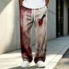Herren Halloween Gestrickte Lange Hose mit Aufdruck für Feiertagskleidung