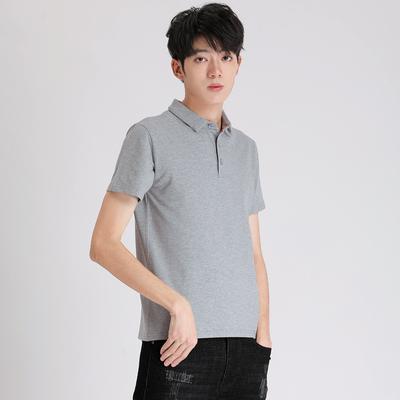 T-shirt Herr Vår och Höst Lös Polo Underdel Student Pullover T-shirt Trendig Ins Casual Topp