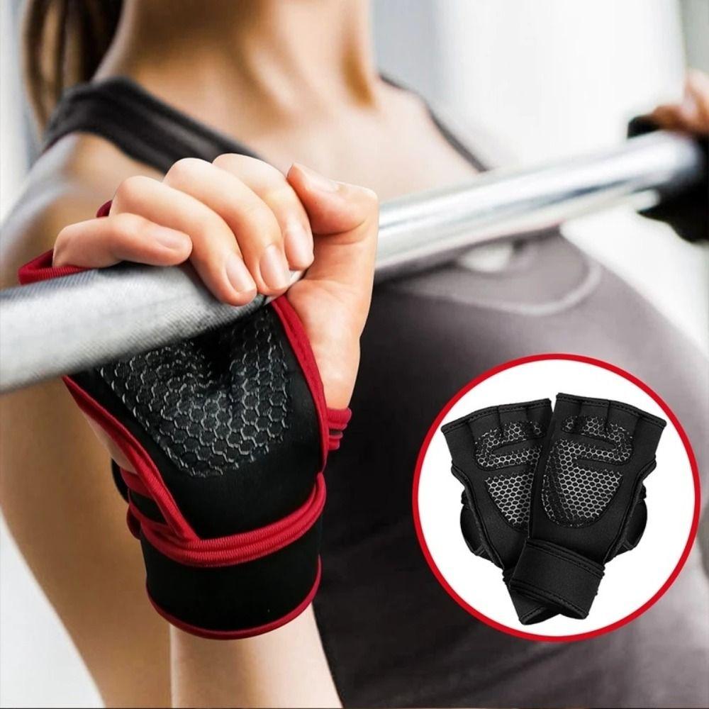 

Polyester Fitness Gloves Non-slip Hand Sleeve New Wrist Guard Fitness M червоний