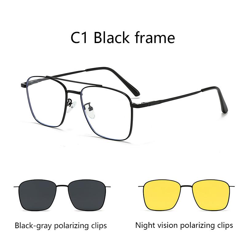

Myopia Prescription Multifunctional Glasses Polarizing Clips Irregular Rectangle Frame Magnetic Sunglasses Clip Prescription 0