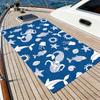 Mermaid & Sea Creature Beach Towel – Oversized Quick Dry Sand Free with Hand-Drawn Ocean Print