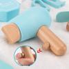 Realistic Toddler Barber Set: Wooden Hairdressing Tools with Waist Pack