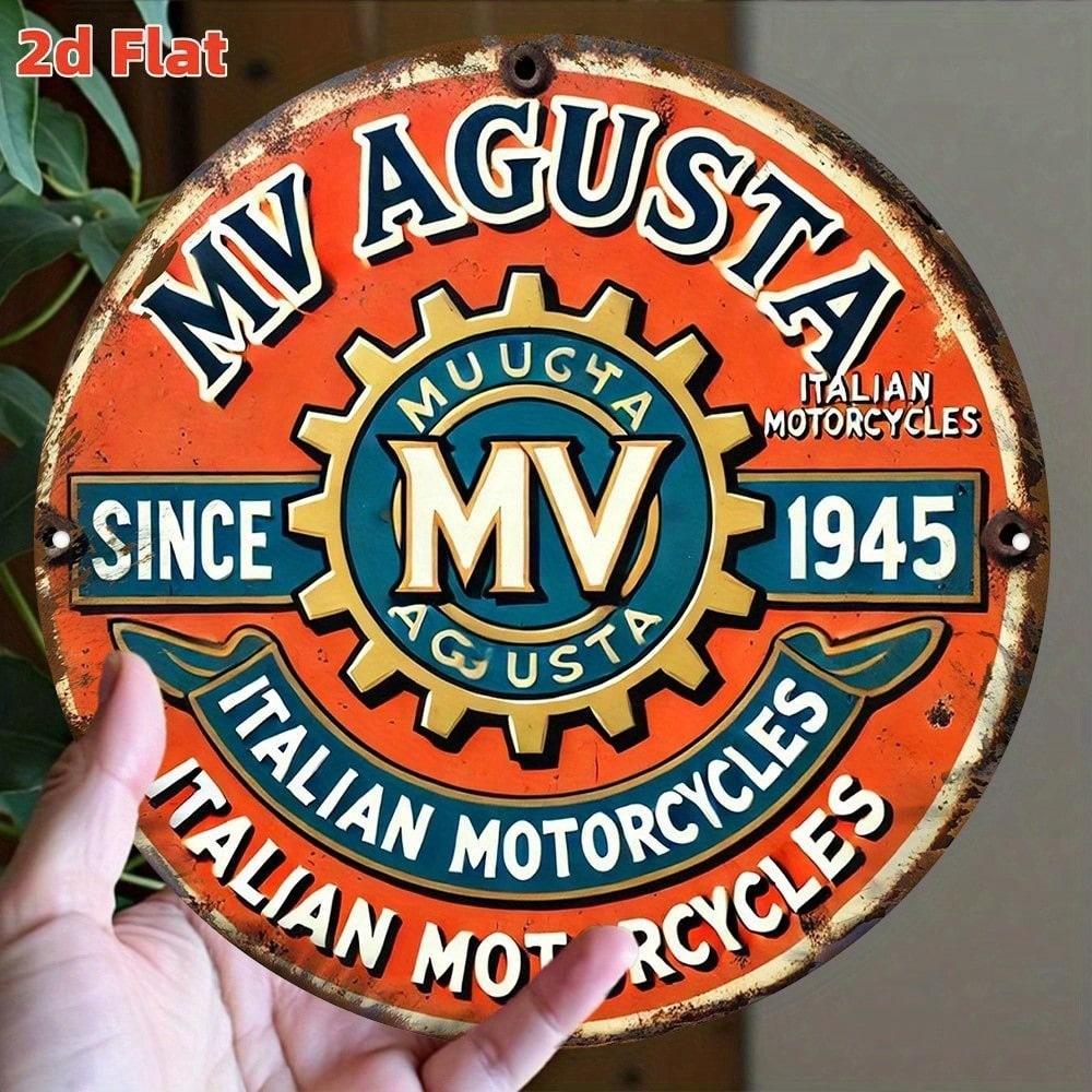 

Vintage Motorcycle Metal Tin Sign Garage Decor Retro Wall Art 8x12 Inches 20x20 разноцветный