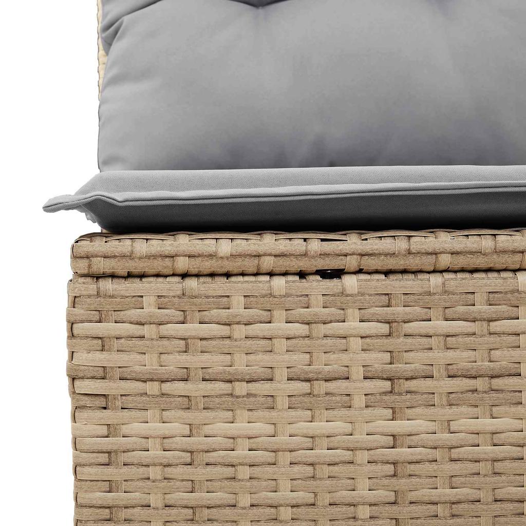 9 Piece Garden Sofa Set with Cushions In Beige and Light Grey