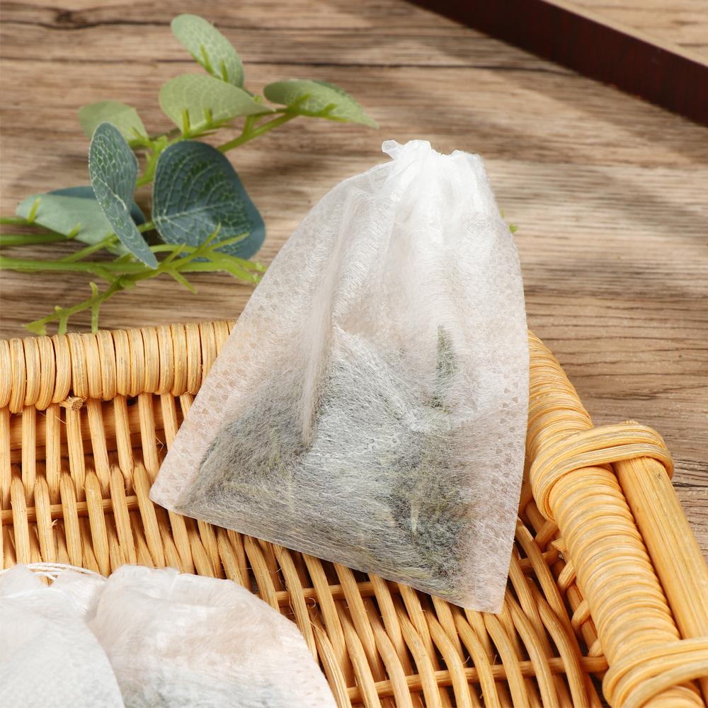 100pcs Useful Food Grade Corn Fiber Empty Spice Filters Storage Container Scented Tea Pouch Tea Bags