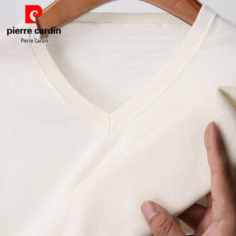 

Мужской свитер с V-образным вырезом и коротким рукавом Pierre Cardin из 100% мериносовой шерсти L