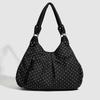 Modische Vintage Umhängetaschen Neue Handtasche mit Polka-Dots Koreanischer Stil Große Tragetaschen Vielseitige Bequeme Freizeit-Taschen