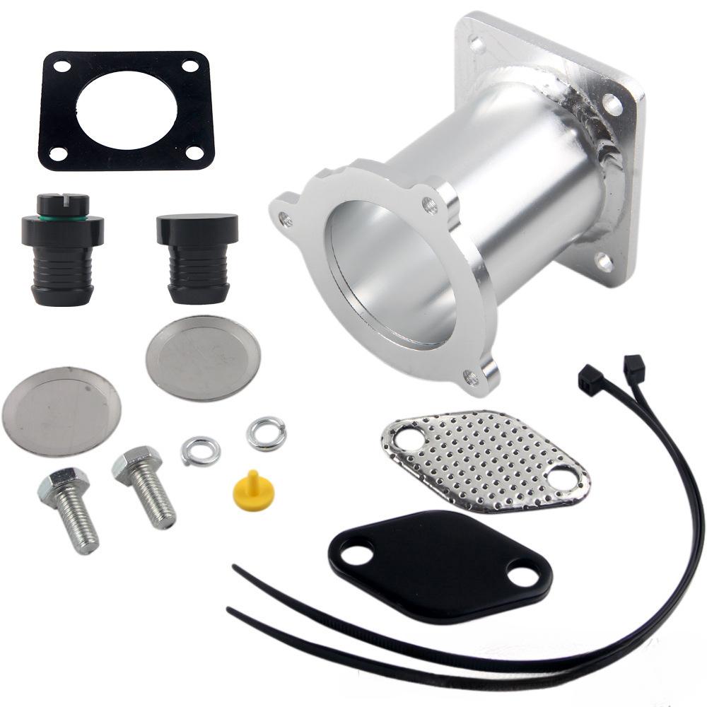 

Silver Aluminum Pipe Adaptor Kit Suit 11717793484 11717804380 for BMW 1 3 5 7 Series E60 E61 E87 E90 E92 E93 320 325D 330D 525D Silver + Black