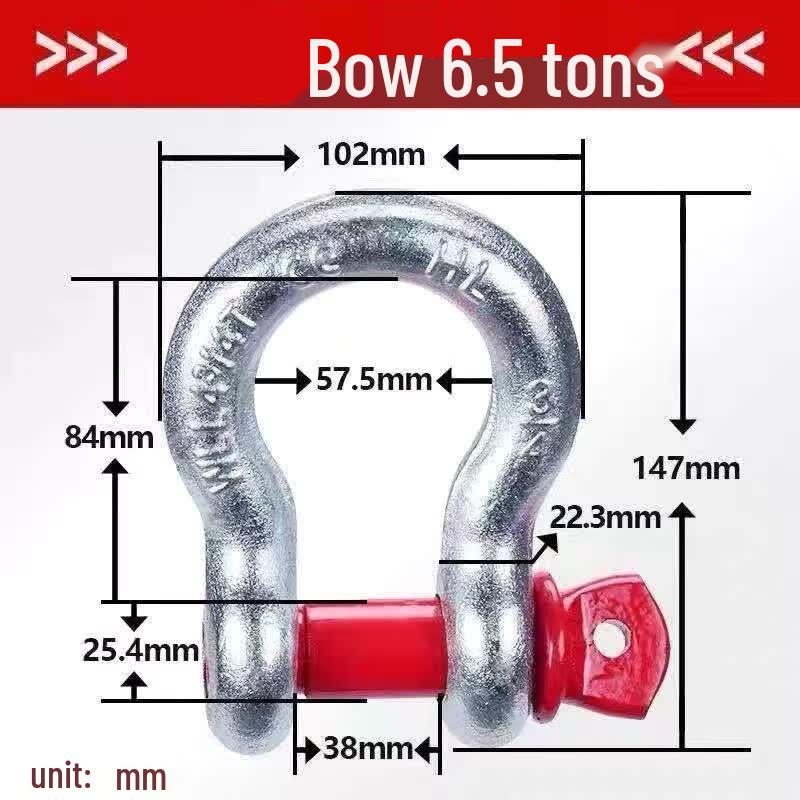 Langsaizebo American Bow Shackle 6.5 Ton (3-Pack)
