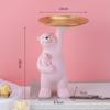Adorable -Child Bear Figurine Dessert Snacks Organizer Tray Holder Jewelry Lounge Bedroom