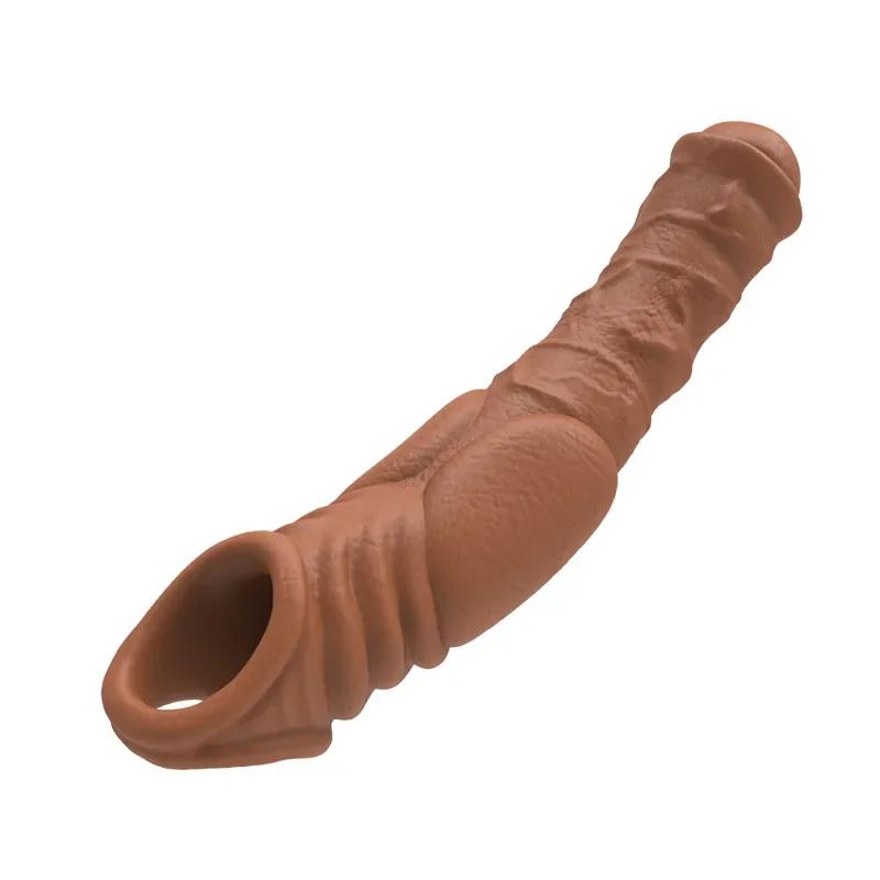 Penis Sleeve Sex Tool for Men Couple Penis Extender Cover Reusable Special Condom Cock Erotic Products for Adult Men