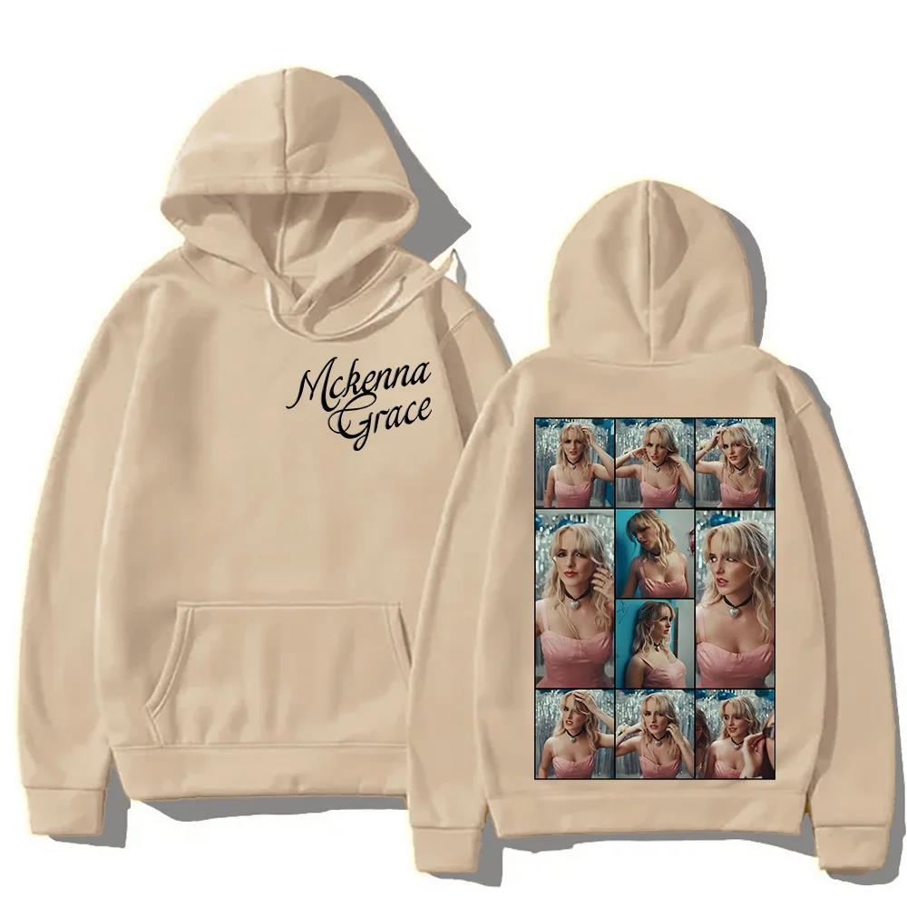Mckenna Grace Photo Collage Hoodie Men Women Fleece Warm Autumn Winter Hooded Sweatshirt Singer Casual Streetwear Pullover