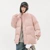 Men's Winter Stand Collar Cotton Padded Jacket - Casual Solid Color Warm Outerwear.