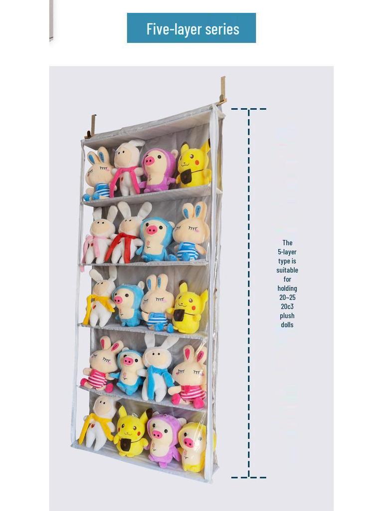Plush Doll Hanging Storage Bag: Moisture & Dust-Proof Door & Wall Organizer