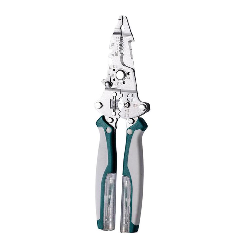 Wire Stripping Tool Wire Stripper 11 In 1 Multifunctional W/ Measurement & Ergonomic Grip For Electrician Repairing Hand Tool