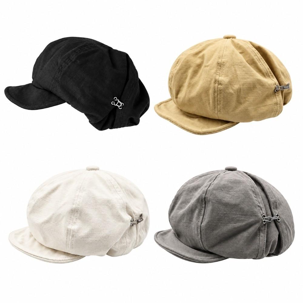 Short-Brimmed Painter Hats Cotton Dome Peaked Caps Harajuku Berets Hat  for Women Girl
