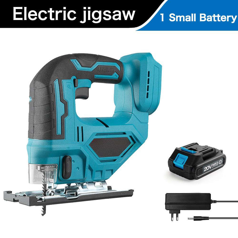 Cordless Jigsaw High Power Electric Curved Saw Portable Multi-Function Woodworking Power Tool