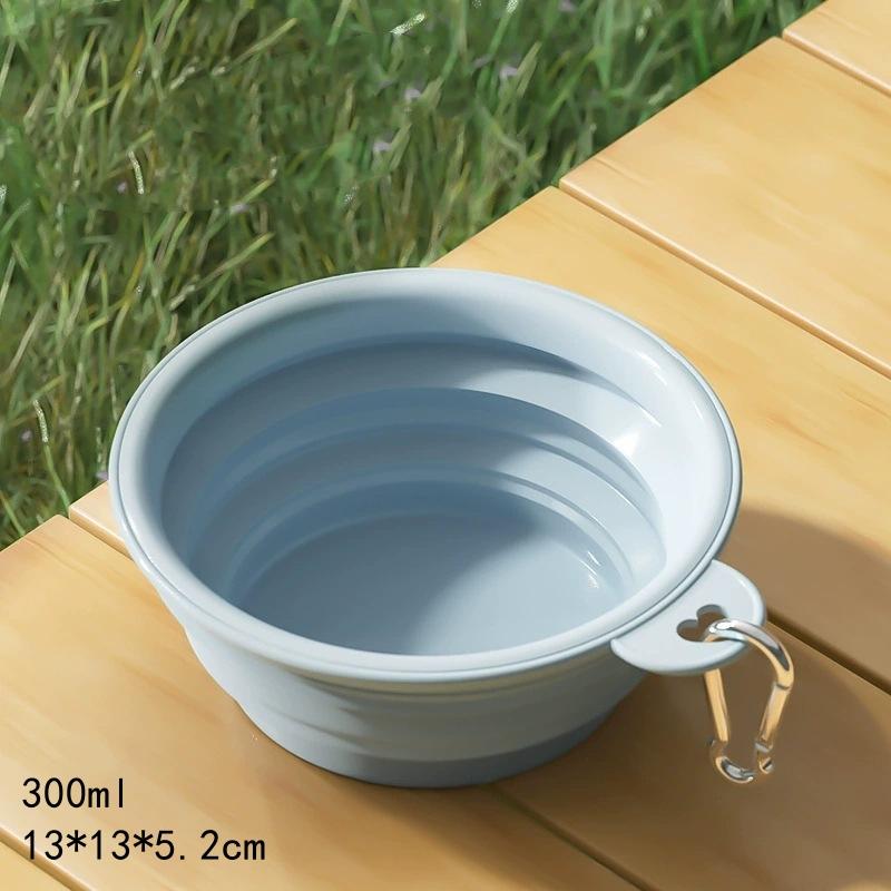 Macaron Farbe Haustier Ausflug Tragbare Faltbare Schüssel Hundenapf Katzennapf Reisschüssel Reise-Schüssel Mit Karabiner Zubehör