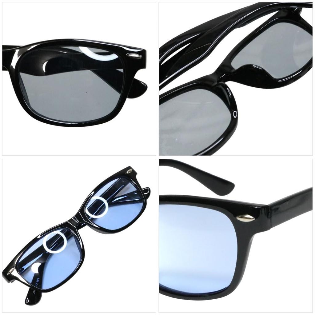 Black x Light Smoke Fashion Glasses Stylish Eyeglasses for Men and Square Clear Colored UV Popular [Berkuto] (Non-prescription) Stylish, Women, Shape,