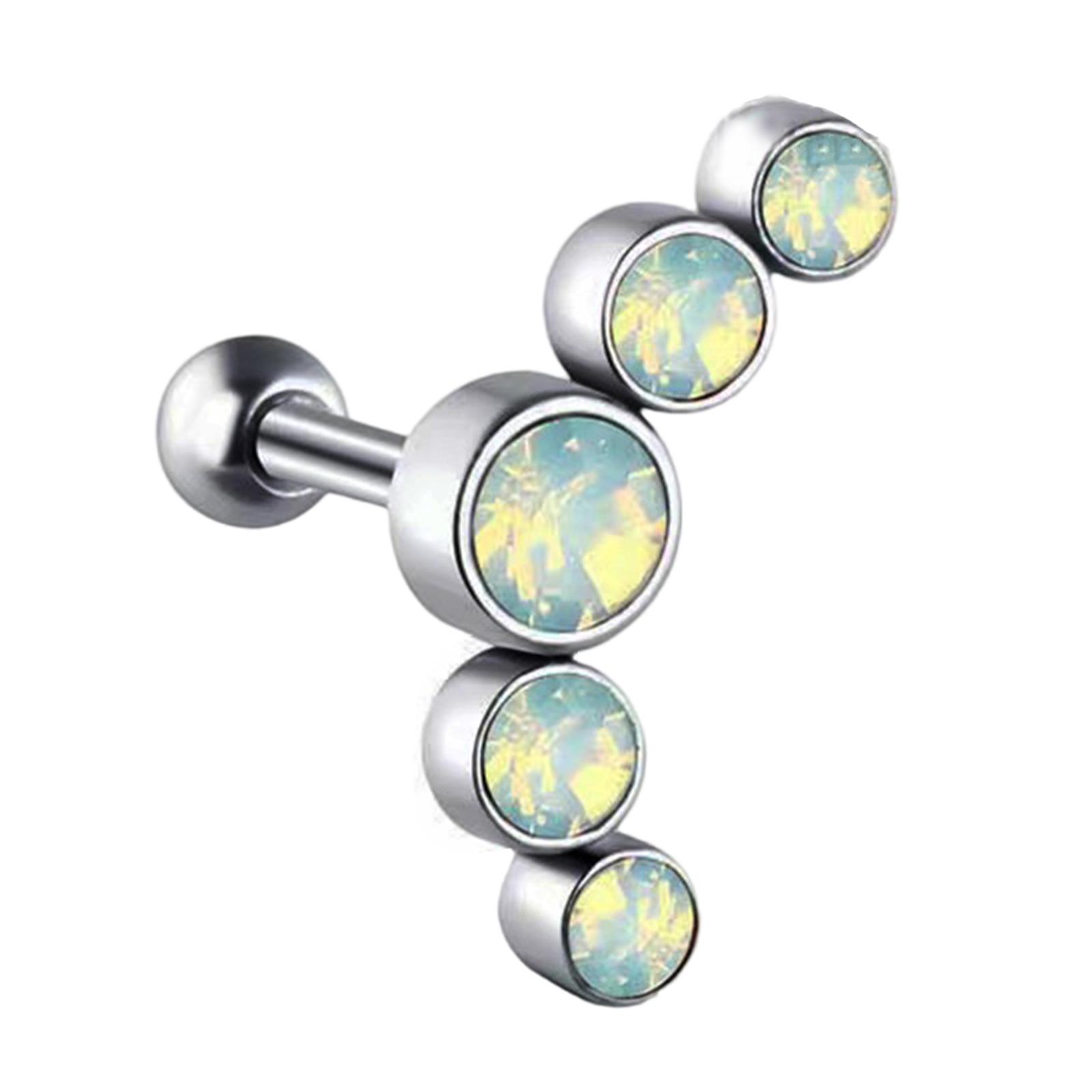 

Стильный хрящевой пирсинг хеликс трагус пусет из нержавеющей стали украшение для тела с чешским кристаллом модные аксессуары для ушей 2