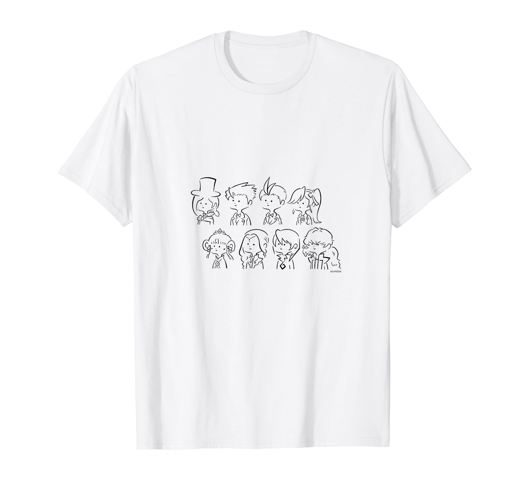 

Ace Attorney 456 Odoroki Selection Line Art (B) T-shirt