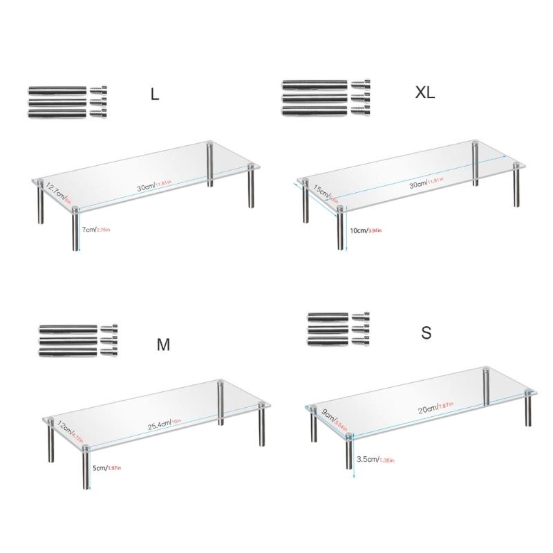 1Set Clear Acrylic Cake Display Rack Multipurpose Show Stand Bracket Supplies for Wedding Birthday Festival Party