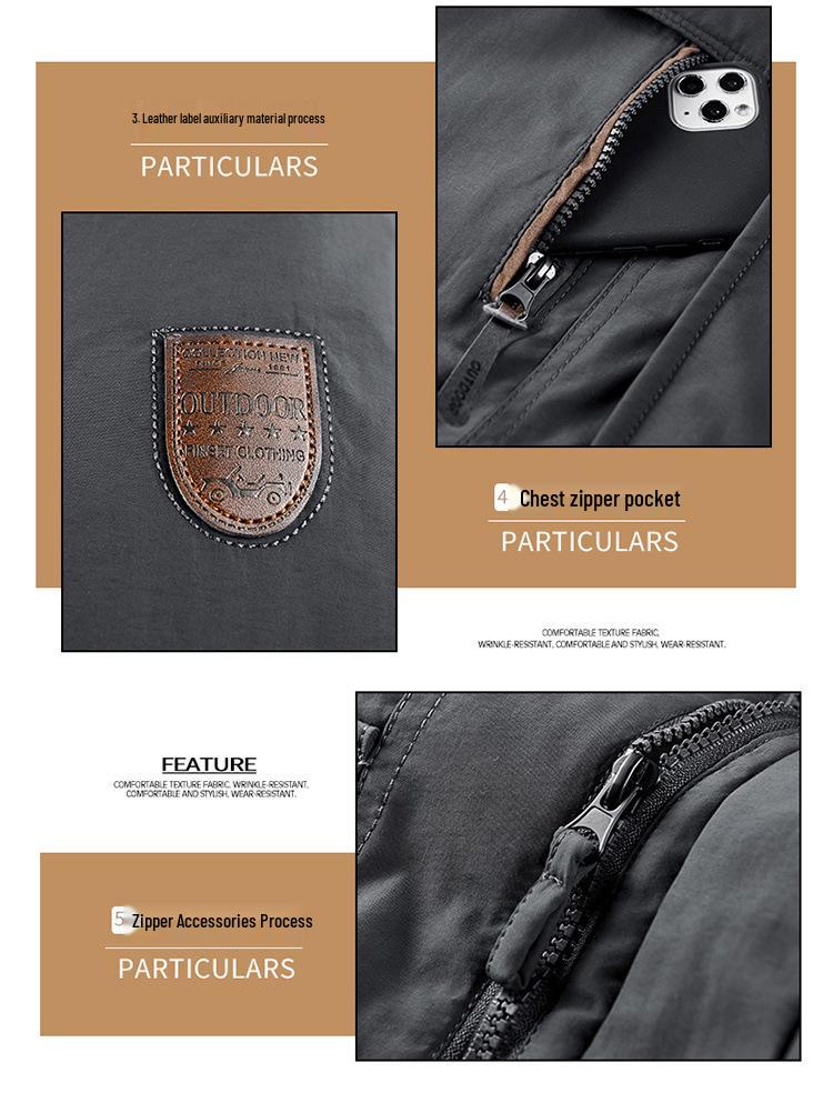 Vinterjacka för män, stor storlek, varm - Medelålders & Äldre, köldtålig, tjock bomullsytterkläder med sammetsfoder