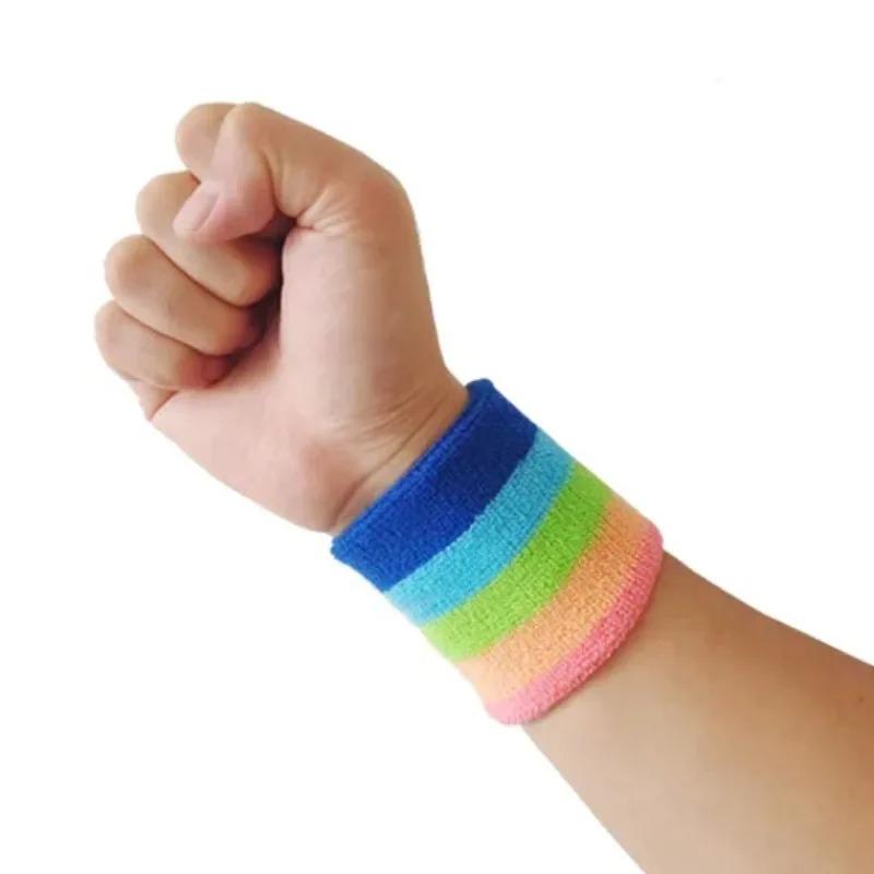 Men and Women Wrist Sweatband Tennis Sport Wristband Volleyball Gym Tennis Wrist Brace Support Sweat Band Towel Bracelet Protector