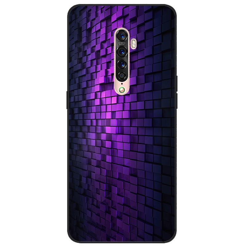 Für OPPO Reno 2 Hülle Weiches TPU-Silikon Cartoon Rückseite Handyhüllen TPU Schwarzer Stoßfänger für Hülle PCKM70, PCKT00, PCKM00, CPH1907