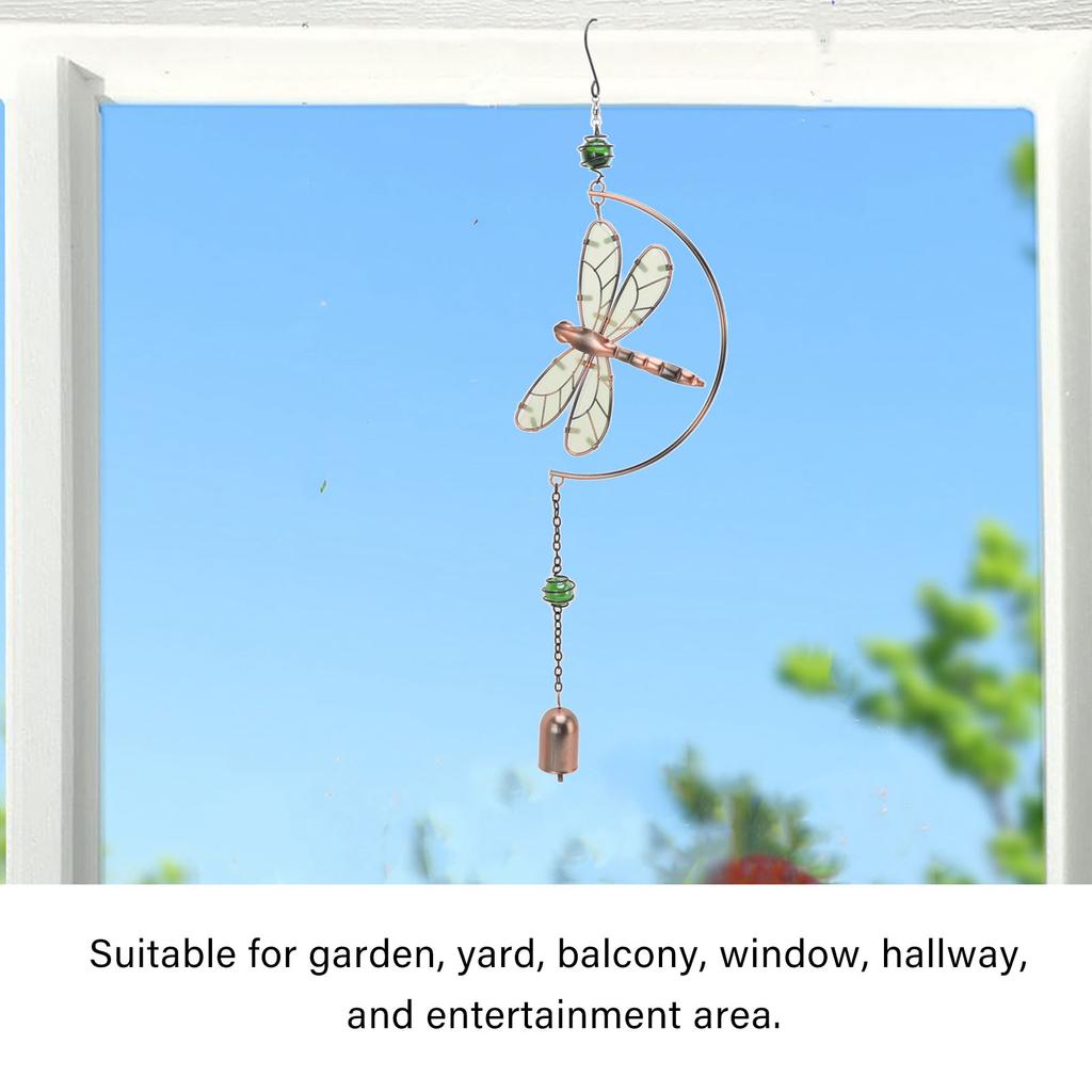 Dragonfly Wind Chimes Decor Dragonfly Wind Chimes Waterproof Beautiful Melody Iron Hanging Ornaments for Home Decoration